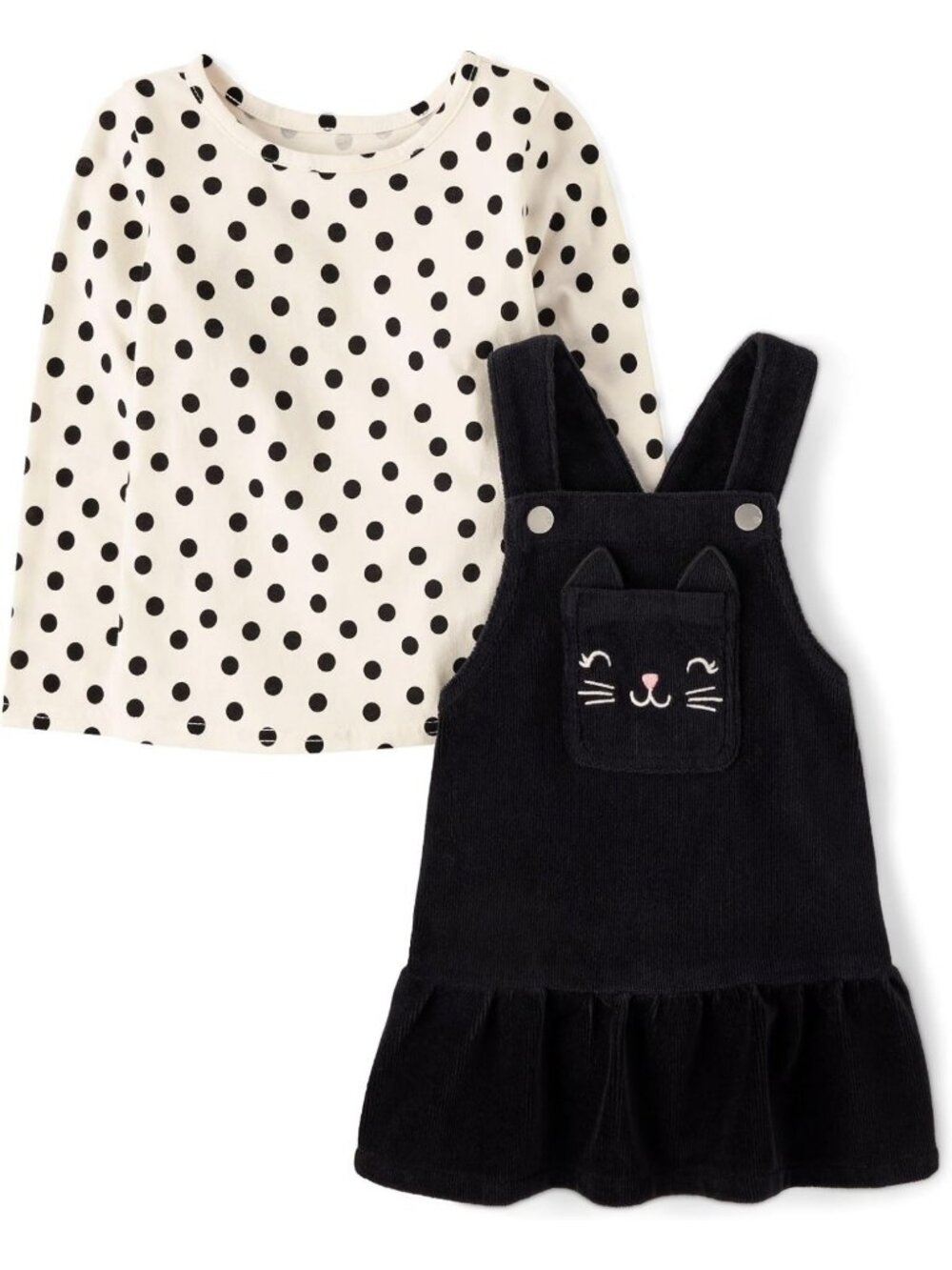 Adorable Baby Girl Toddler Long Sleeve Top & Skirtall Dress Set - Cute Outfit!